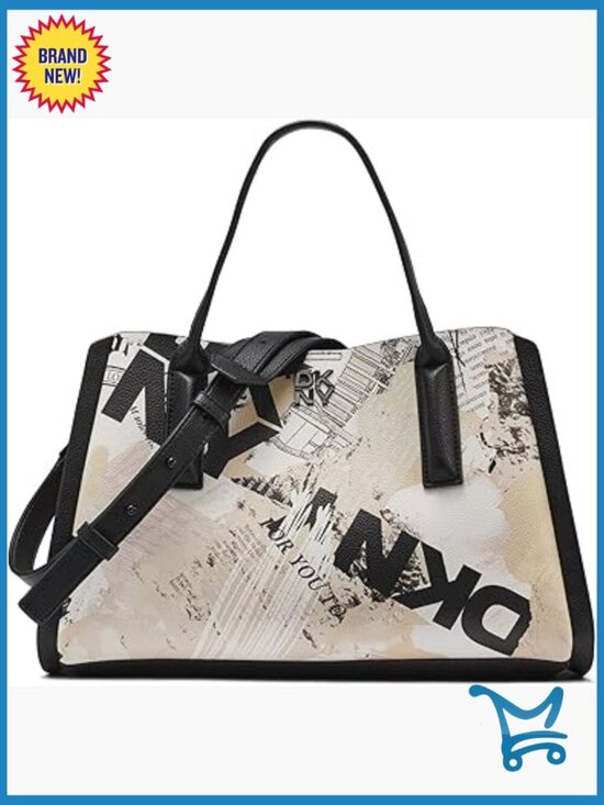 Handbags - Medium Satchel Handbag with Adjustable Strap, Polyurethane Material
